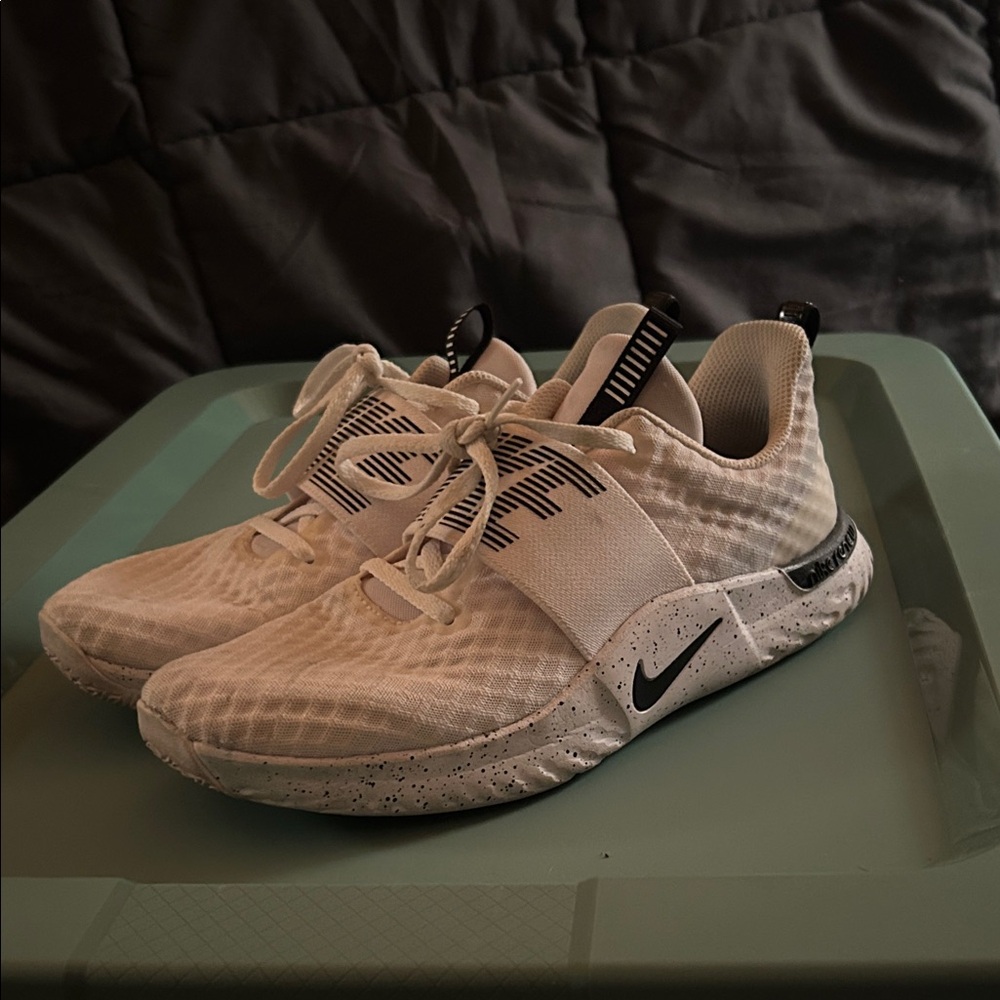Nike White and Black Running Shoes